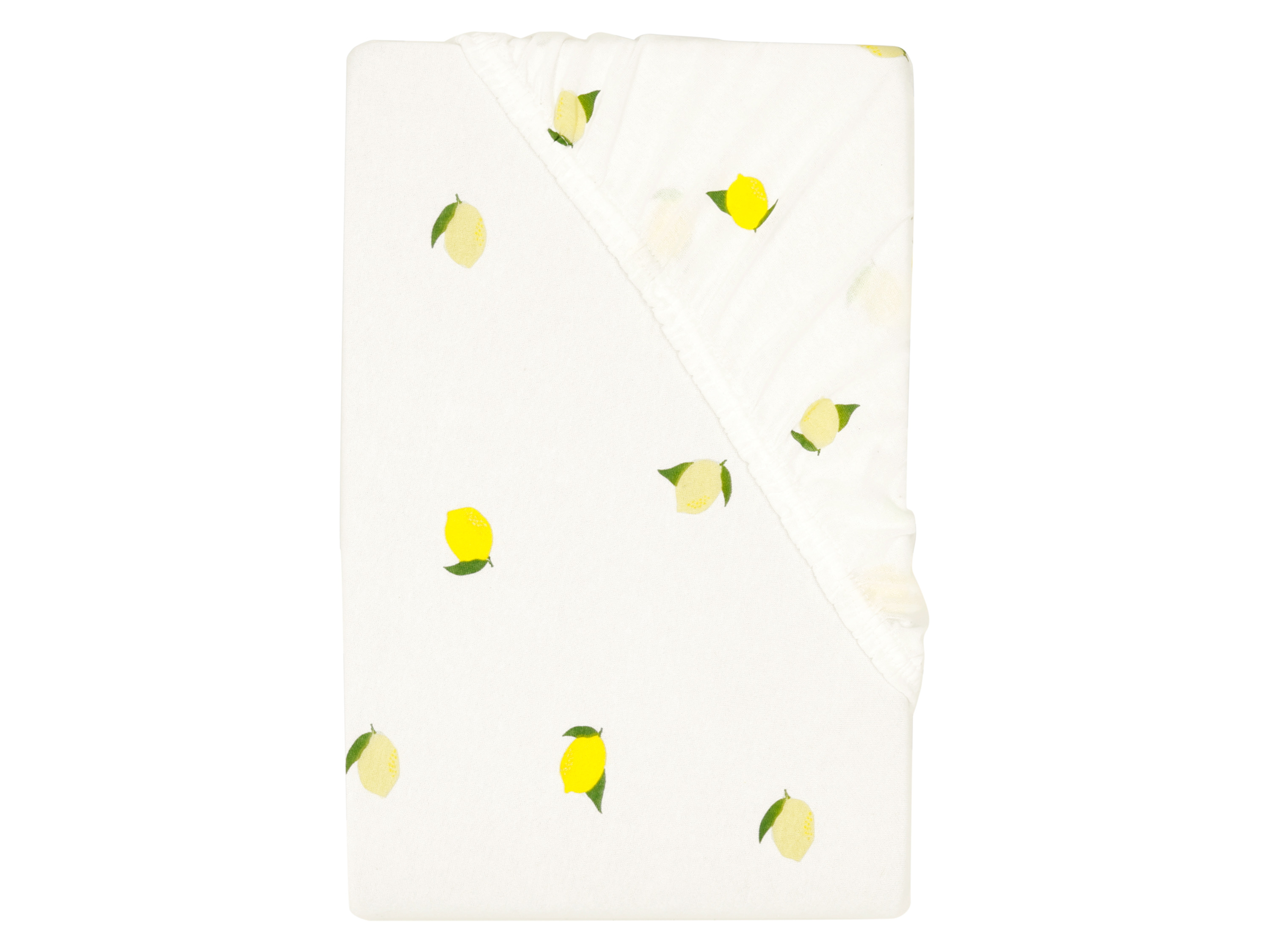 LIVARNO® Napínacia džersejová plachta, 180 – 200 x 200 cm (citróny)