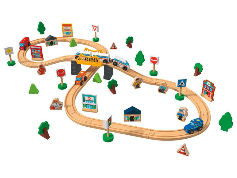 Prejsť na zobrazenie na celú obrazovku: Playtive Drevená železnica mesto/farma – obrázok 2