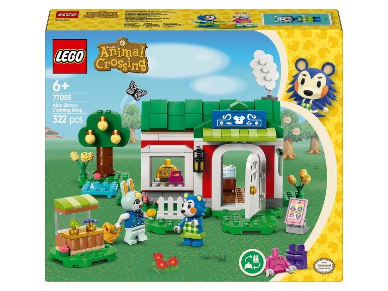 Súprava LEGO Animal Crossing Obchod s oblečením sestier Able s figúrkami.