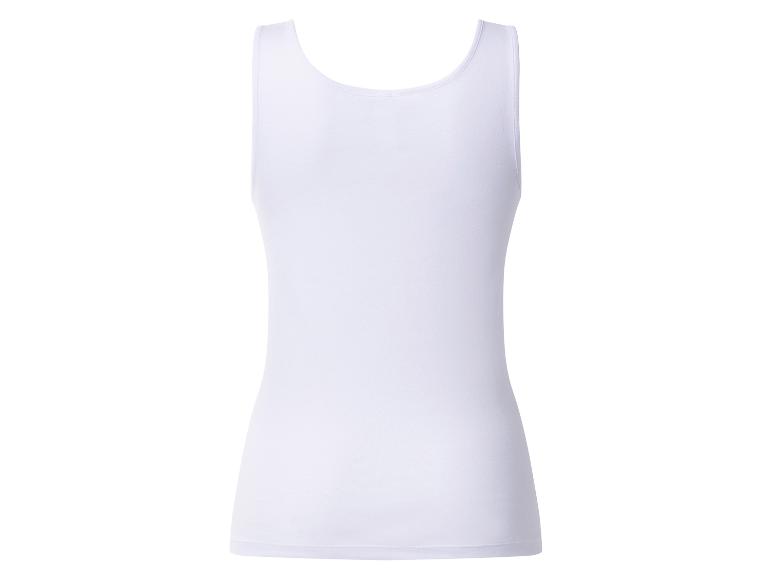 Biely dámsky nátelník bez rukávov, zadný pohľad