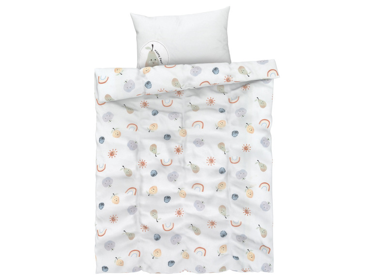 LIVARNO home Detská posteľná bielizeň, 90 x 130 cm, 40 x 60 cm (ovocie)