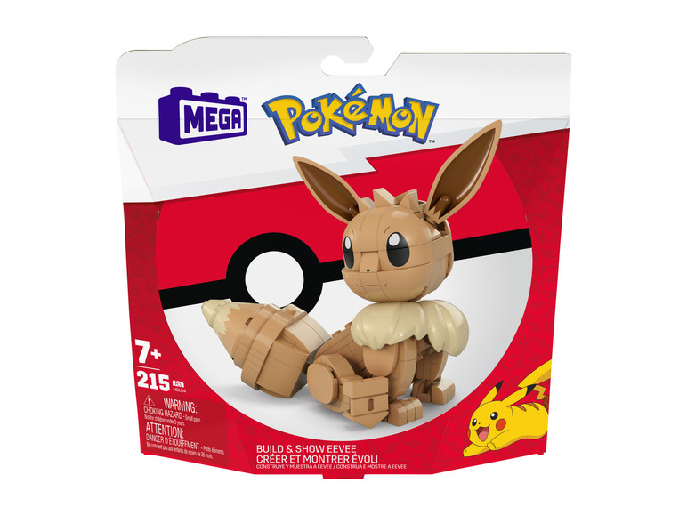 Stavebnica Mega s postavičkou Eevee, Pokémona.