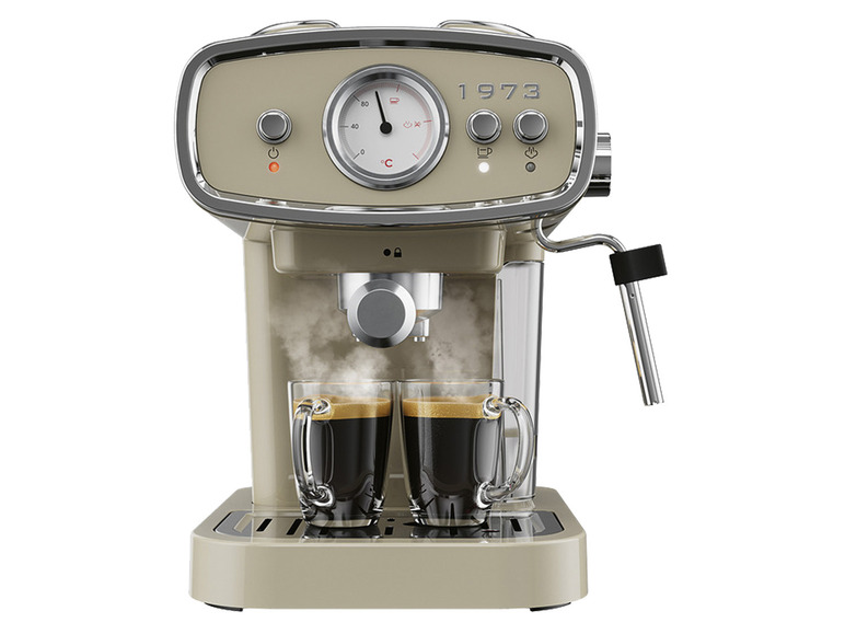 SILVERCREST® KITCHEN TOOLS Espresso kávovar Retro 1973 SEML 1050 A1, krémový