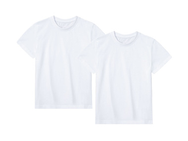Detské bavlnené tričko, biele, 2 kusy