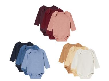 lupilu® Body pre bábätká, 3 kusy