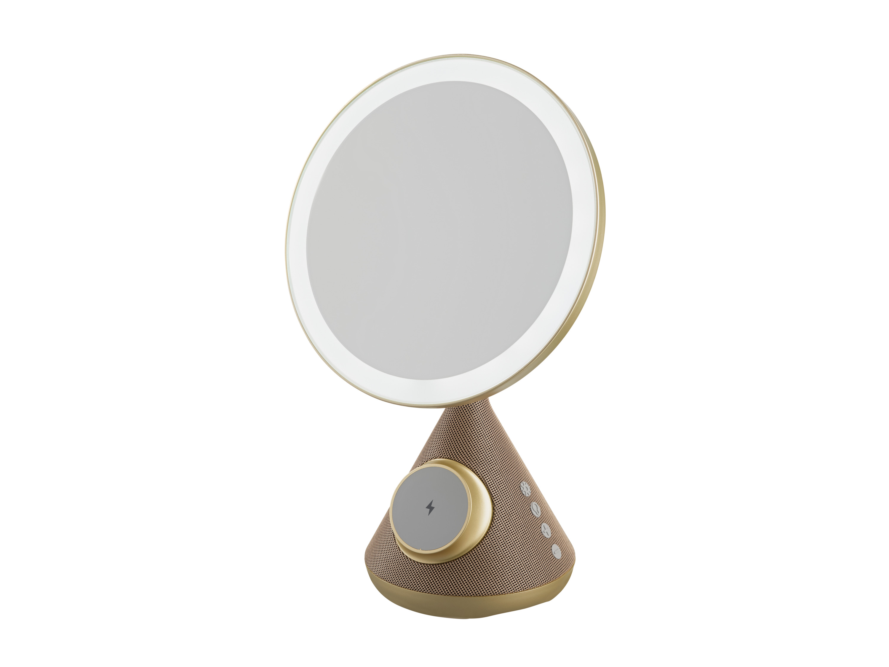 TRONIC® LED zrkadlo s Bluetooth® reproduktorom  (zlatá)