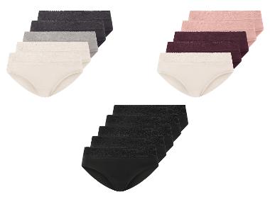 ESMARA® Dámske bedrové nohavičky s čipkou, 5 kusov