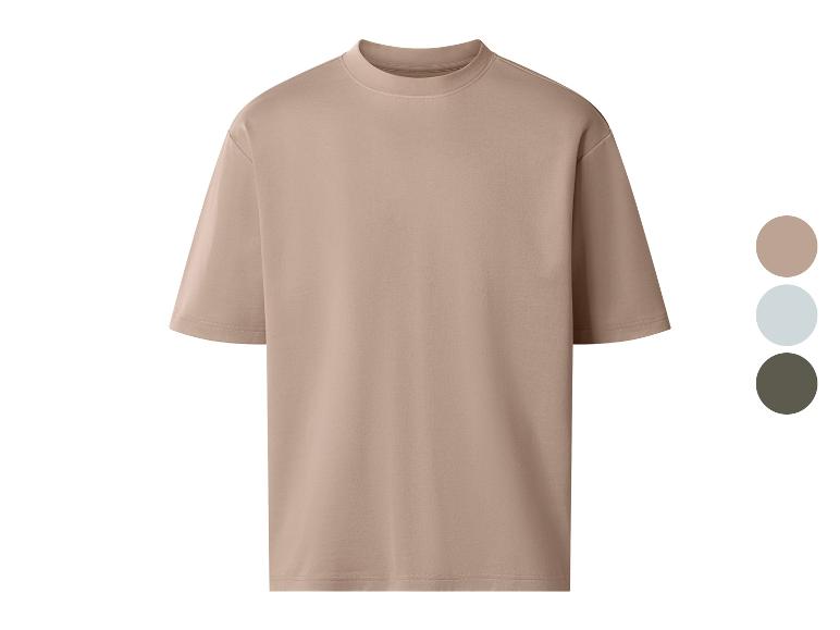 Béžové oversized tričko s okrúhlym výstrihom, dostupné v troch farbách.