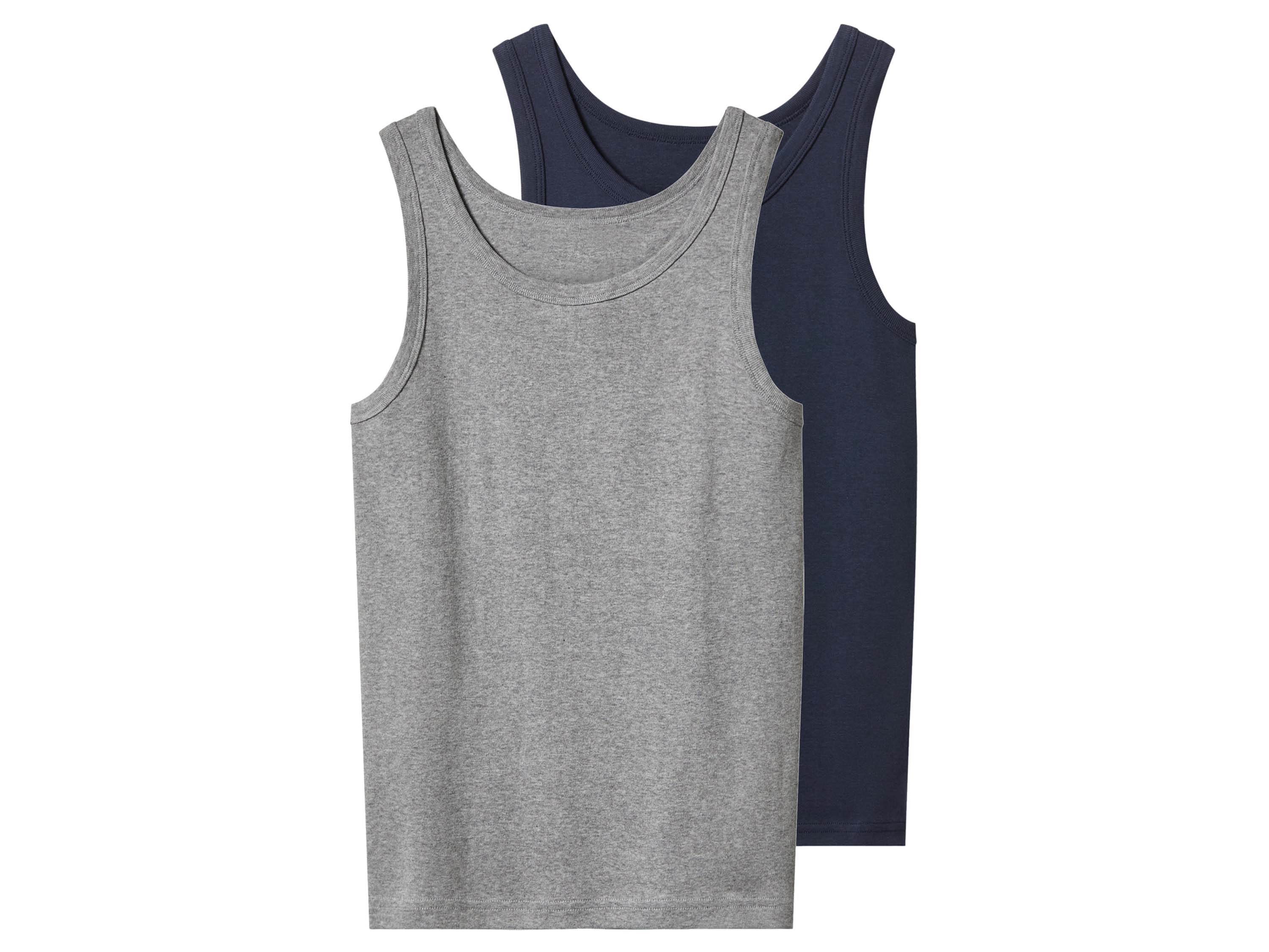 esmara® Chlapčenské tielka, 2 kusy (sivá/navy modrá, 158/164)