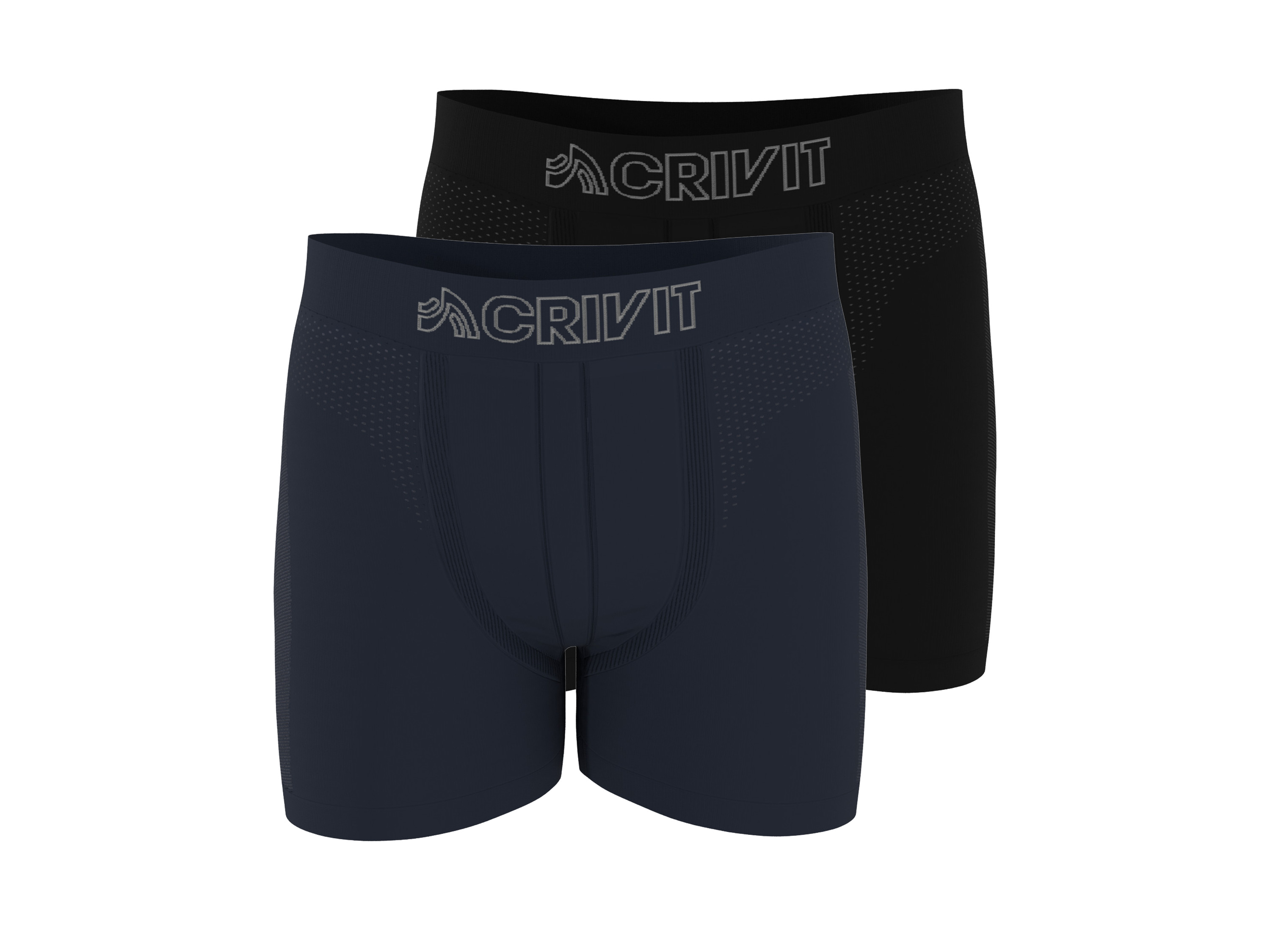 CRIVIT Pánske funkčné boxerky, 2 kusy (čierna/navy modrá, 4/S)