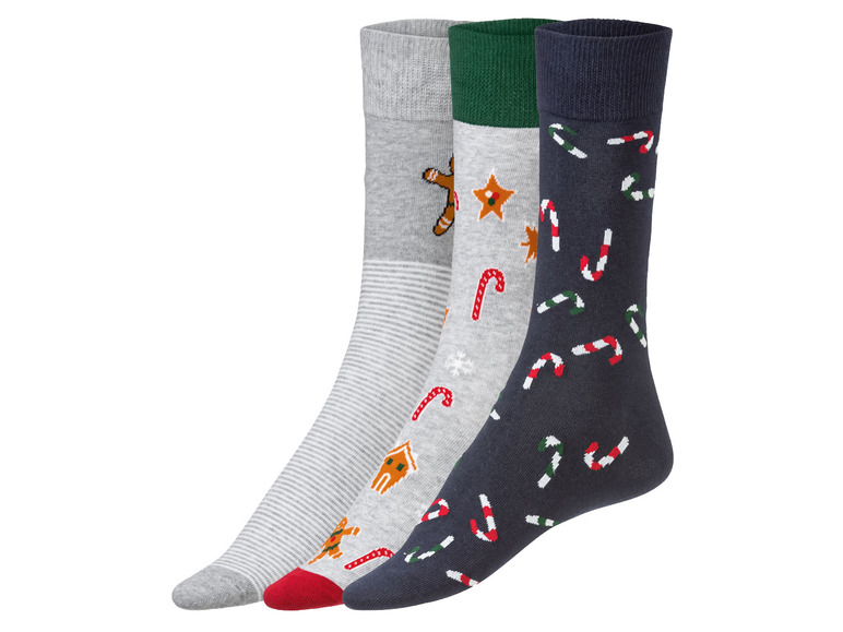 Prejsť na zobrazenie na celú obrazovku: LIVERGY® Pánske vianočné ponožky, 3 páry – obrázok 1