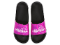 Lesklé žabky Ellesse, fuksia a čierna.