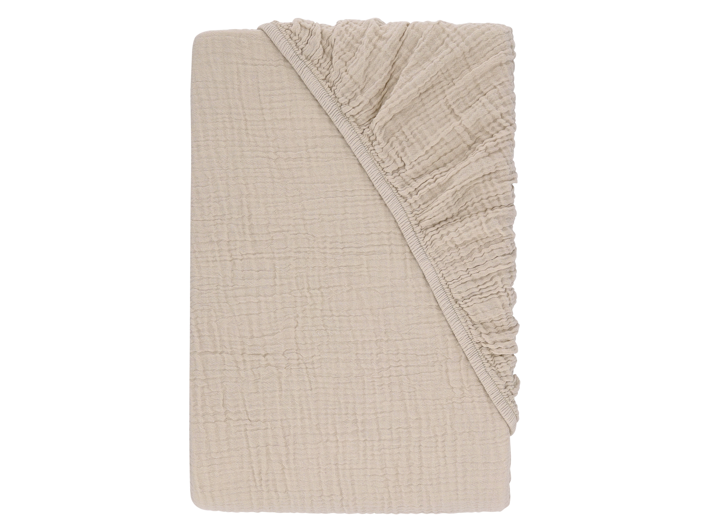 LIVARNO® Mušelínová napínacia plachta, 140 – 160 x 200 cm (béžová)