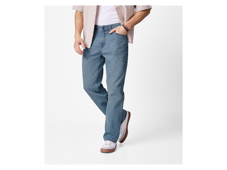 esmara Men Pánske rifle Relaxed Fit (modrá, 50 (34/32))