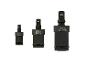 Sada troch čiernych adaptérov OWIM s rozmermi 6,3 mm, 10 mm a 12,5 mm.