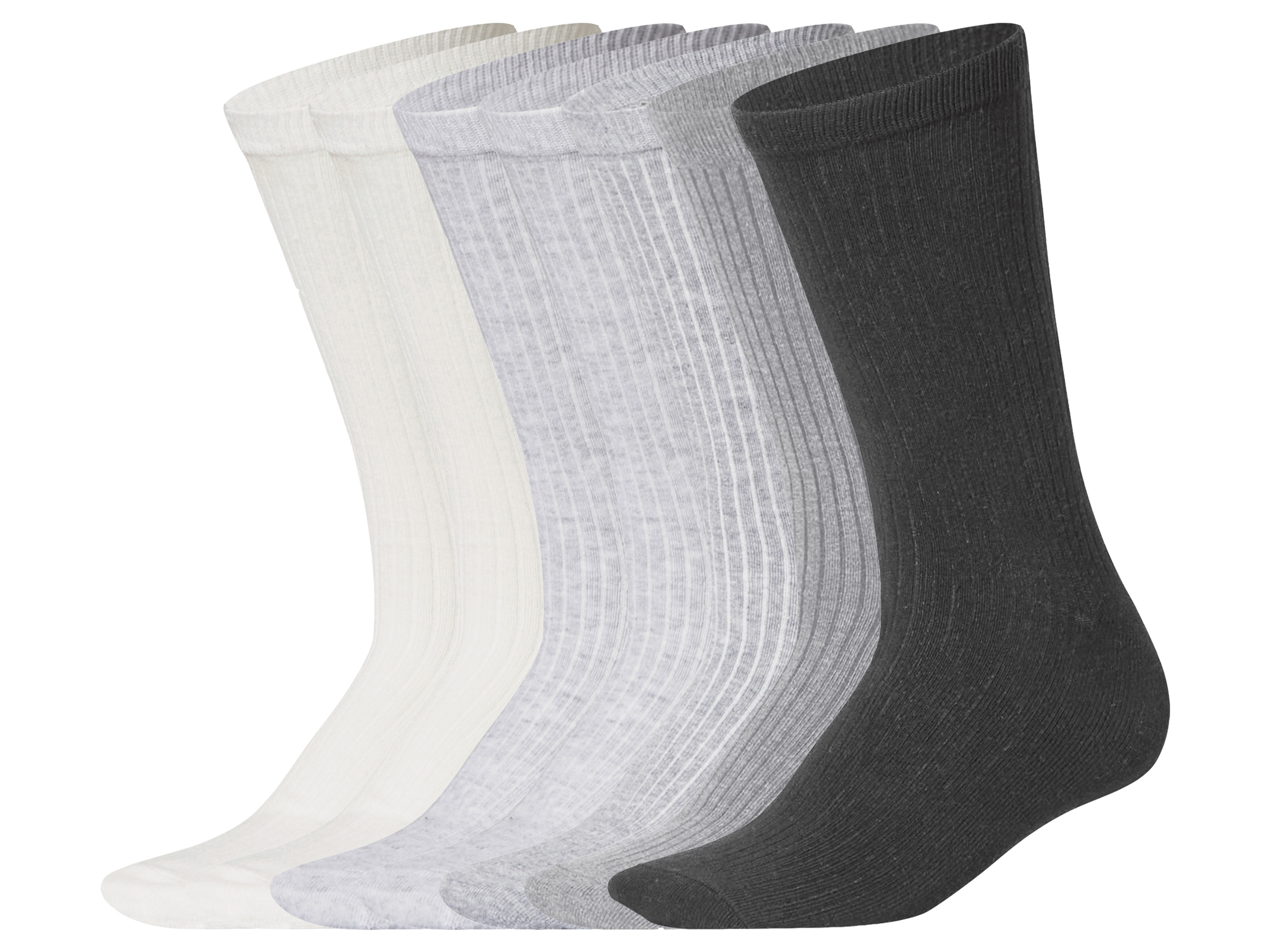 E-shop esmara® Dámske ponožky, 7 párov (biela/sivá/čierna, 35-38)