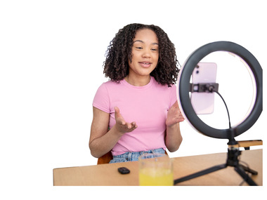 Trust Statív so svetlom Ring Light Vlogging Kit Maku