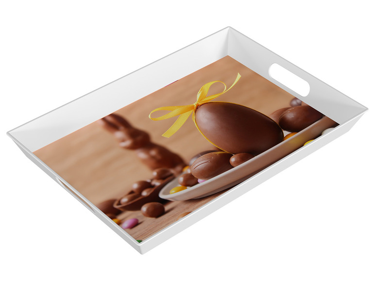 ERNESTO® Podnos, 50 x 35 cm (biela/čokoláda)