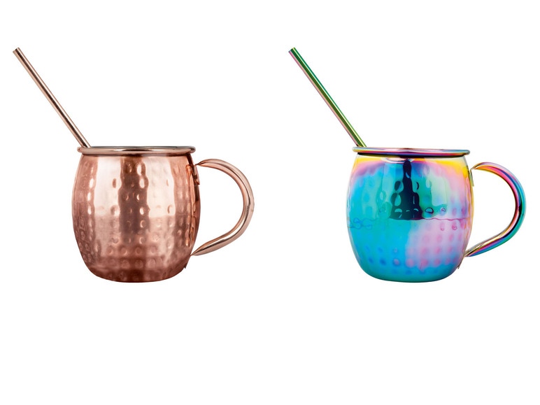 ERNESTO® Súprava pohárov na Moscow Mule, 4-dielna