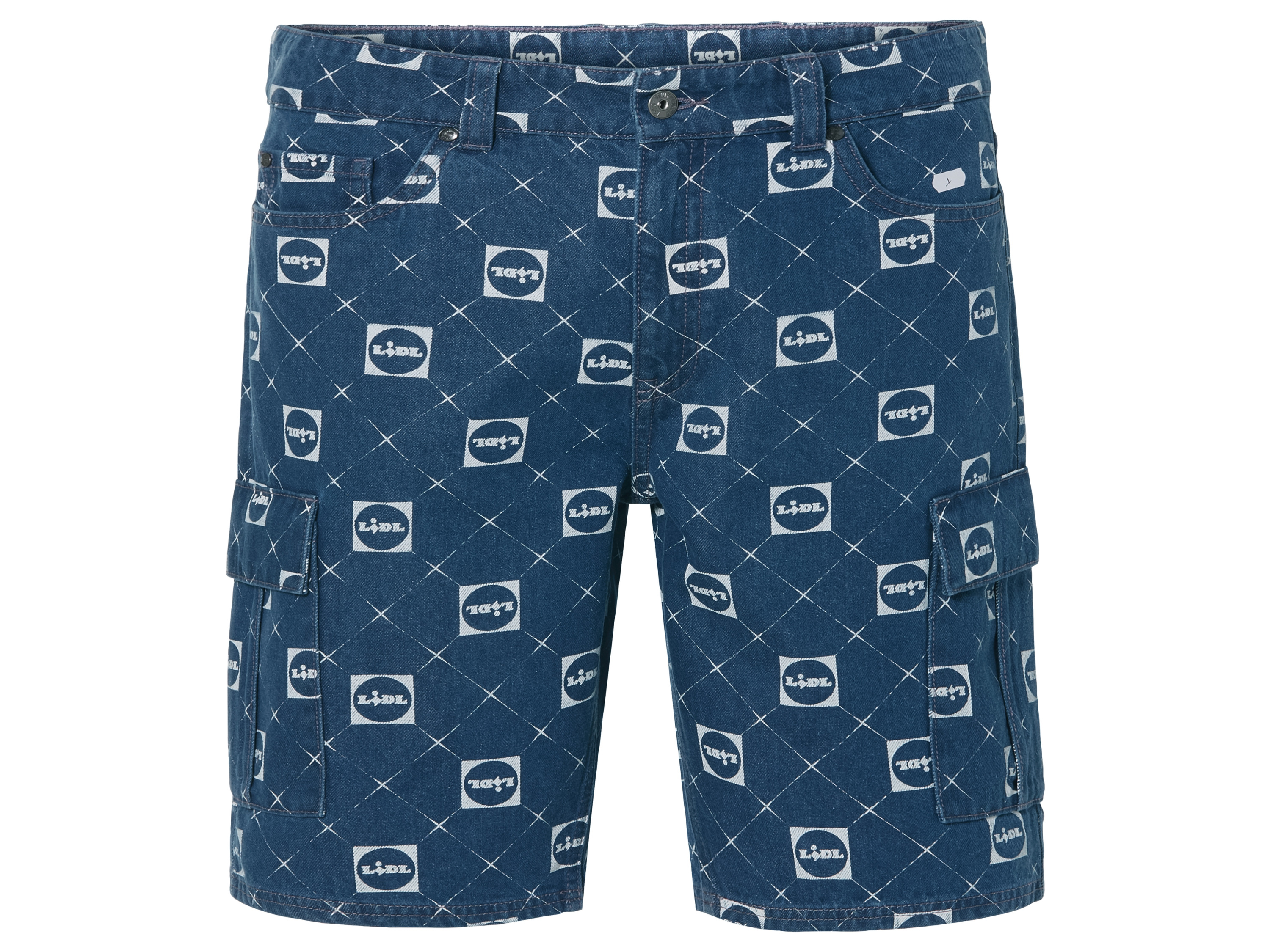 LIVERGY® Pánske rifľové šortky LIDL (vzor/modrá, 32)