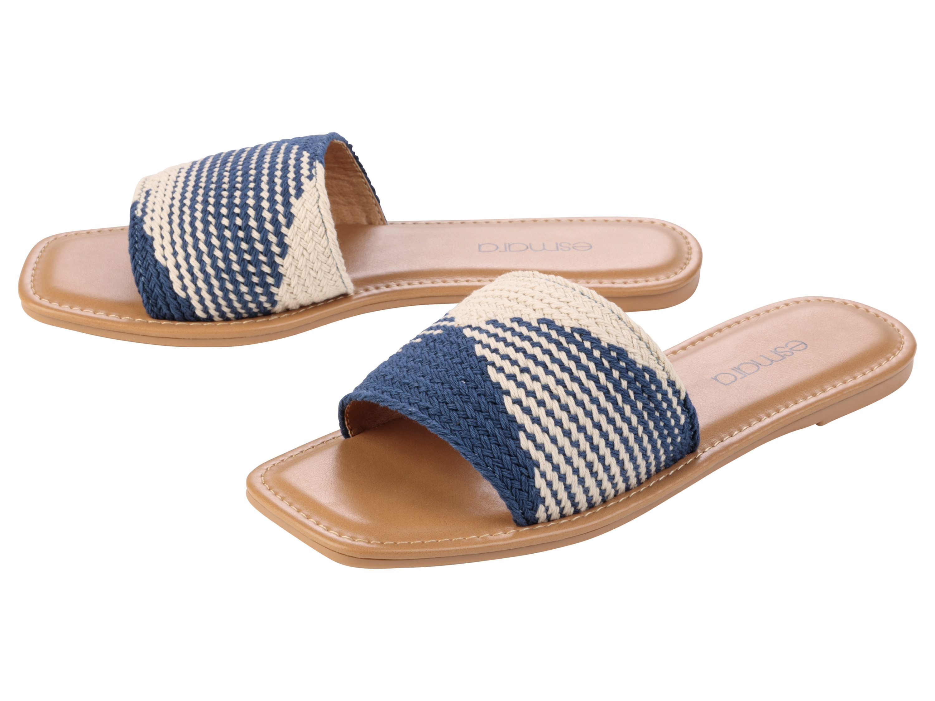 esmara® Dámske šľapky (modrá/béžová, 36)