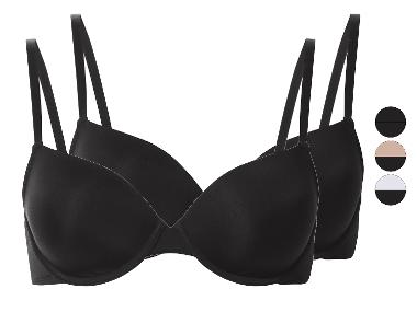 esmara® Dámske vystužené podprsenky, 2 kusy