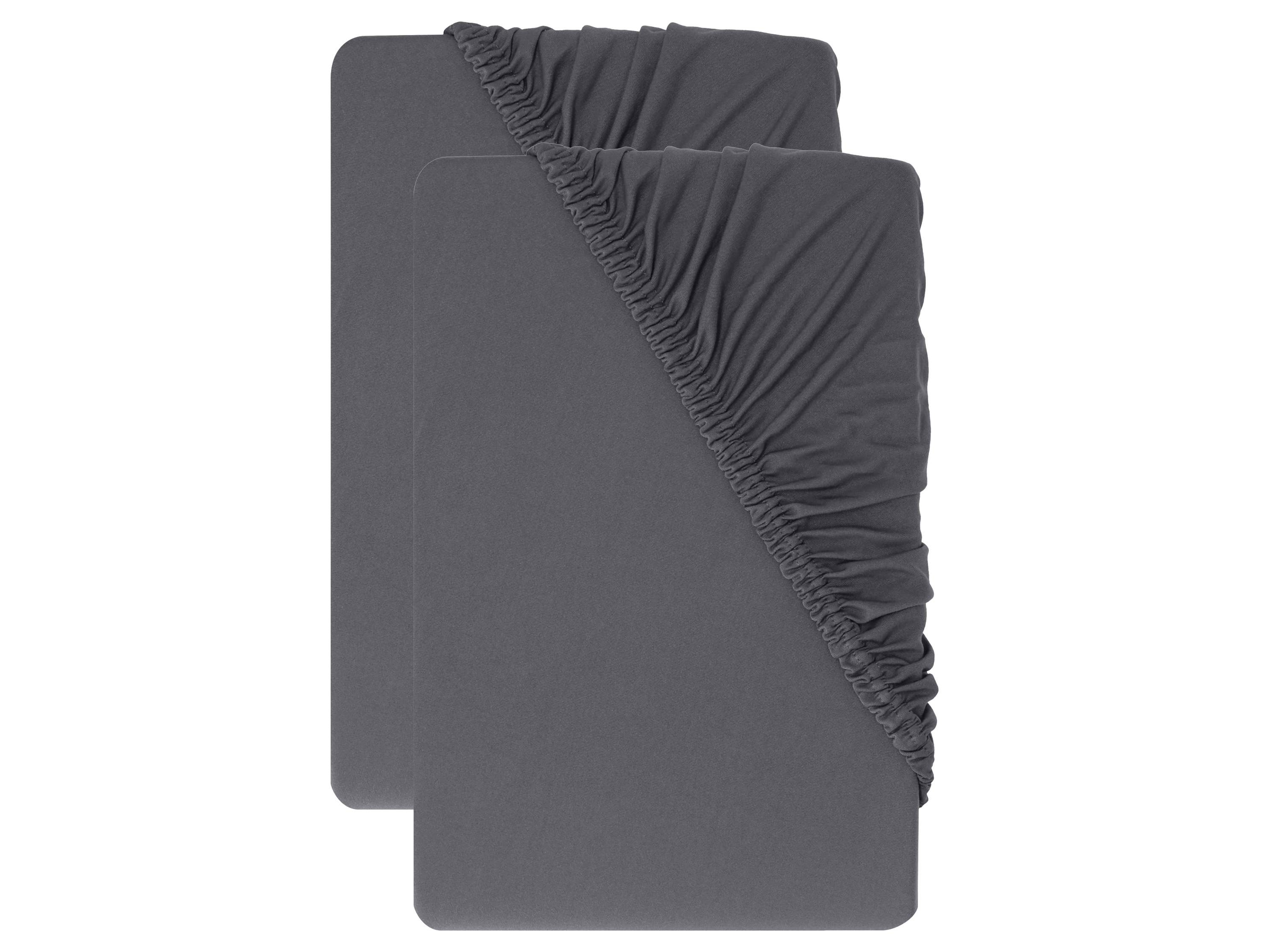LIVARNO® Džersejové napínacie plachty, 90 – 100 x 200 cm (tmavosivá)