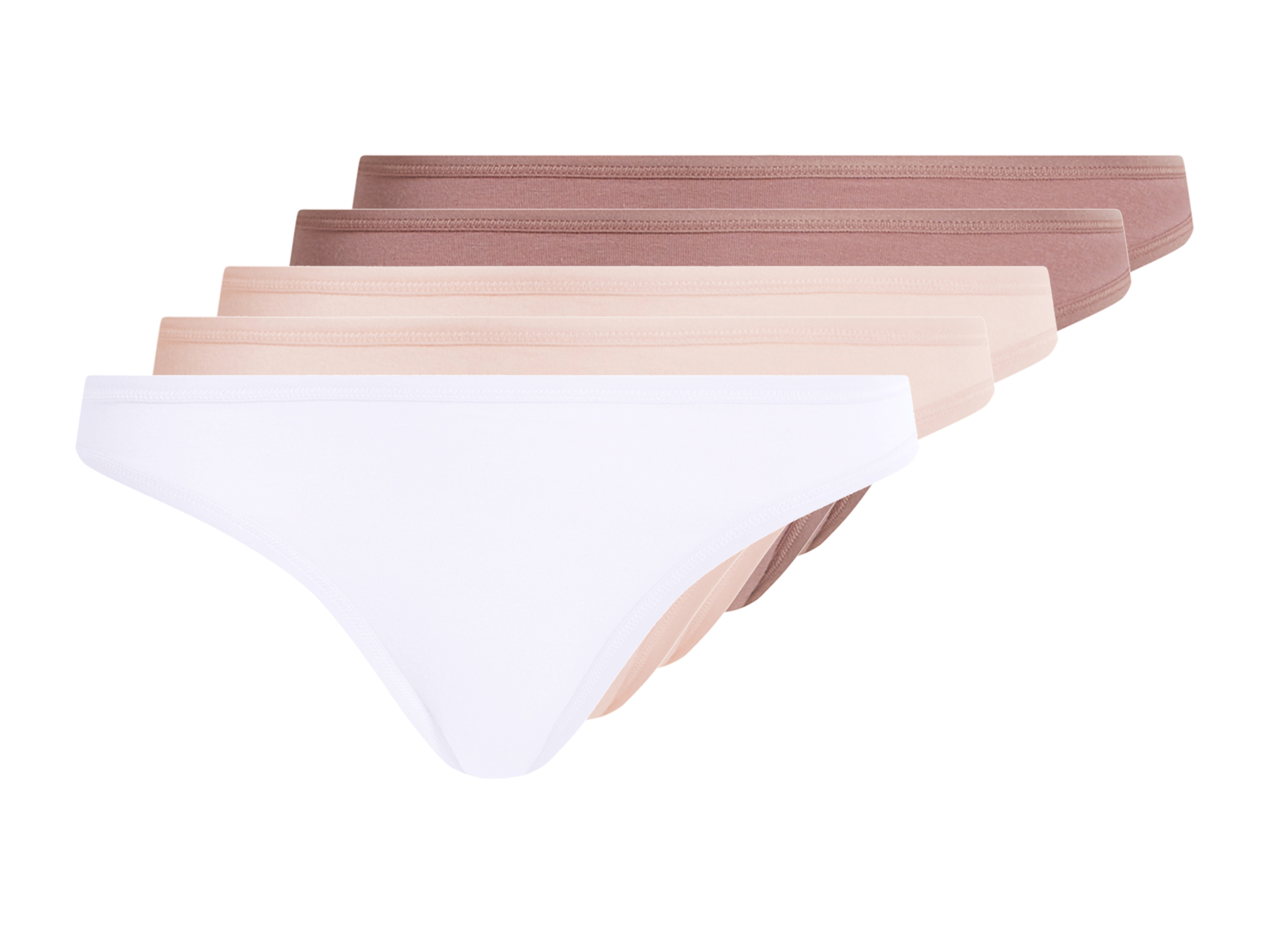 ESMARA® Dámske tangá, 5 kusov (fialová/rosé/biela, L (44/46))