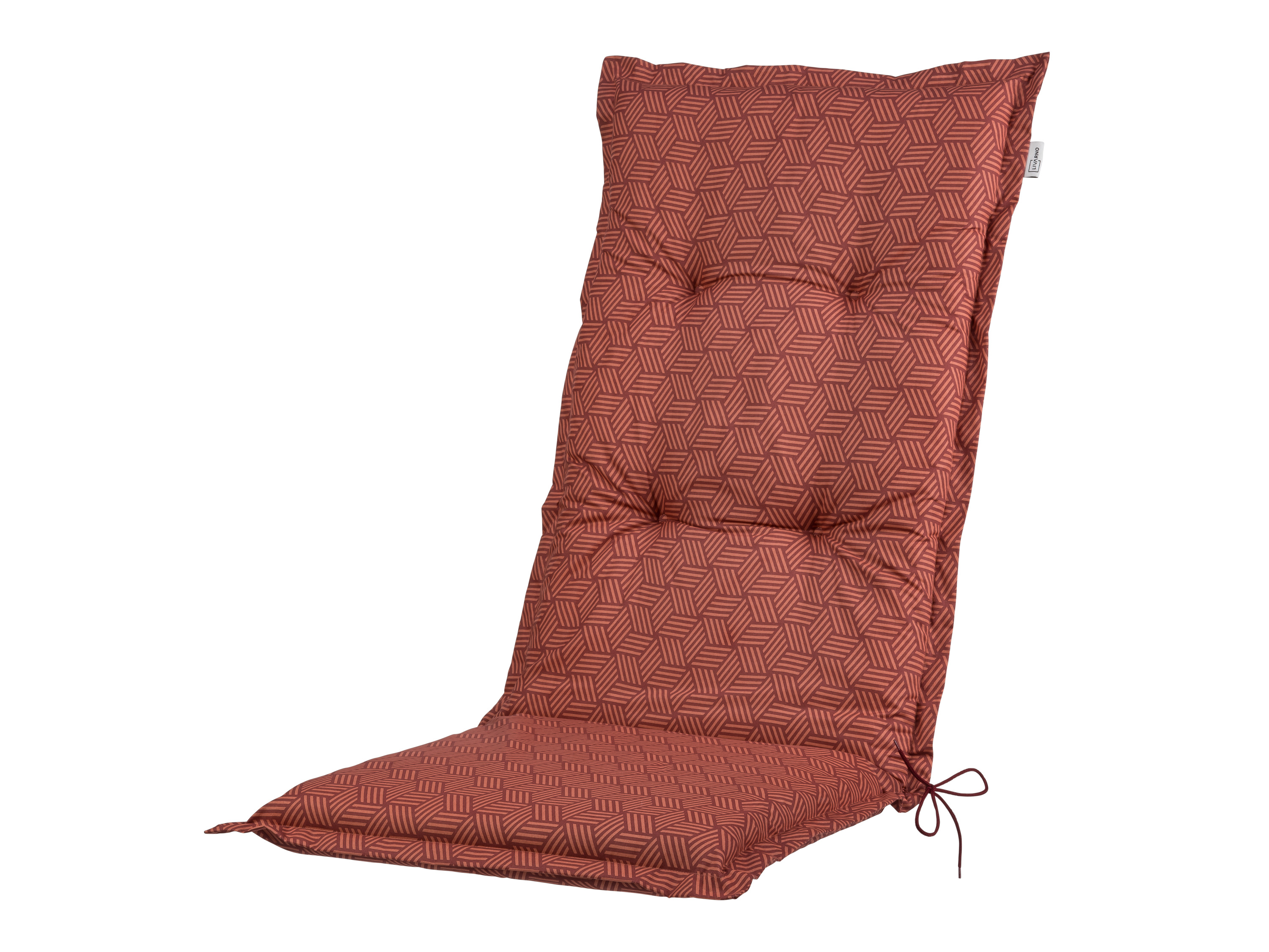 E-shop LIVARNO® Podsedák na kreslo s vysokým operadlom Valencia/Miami (vzor/terakotová)