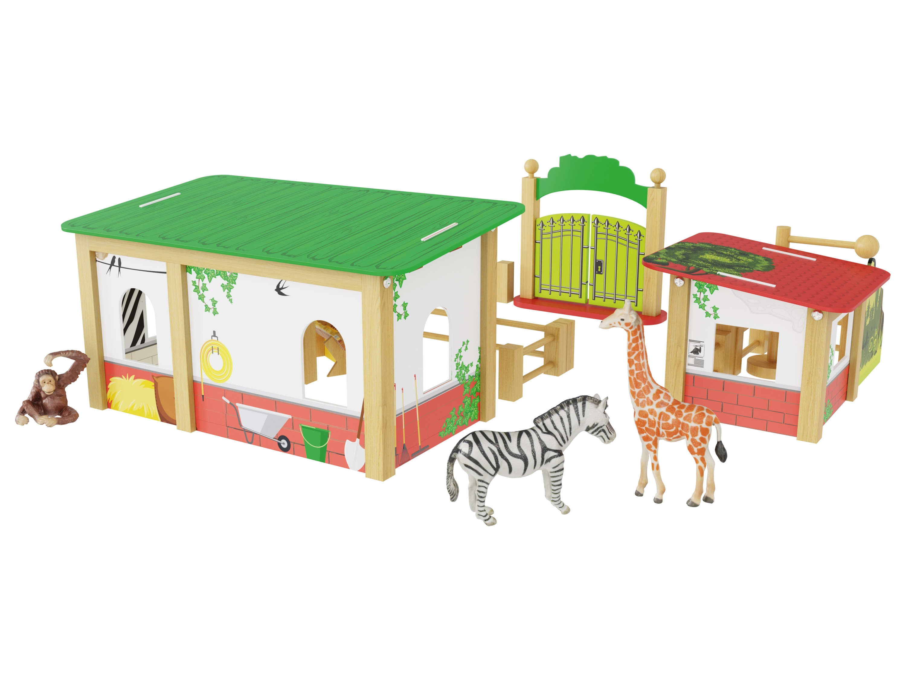 Playtive Drevený zvierací svet (zoo)