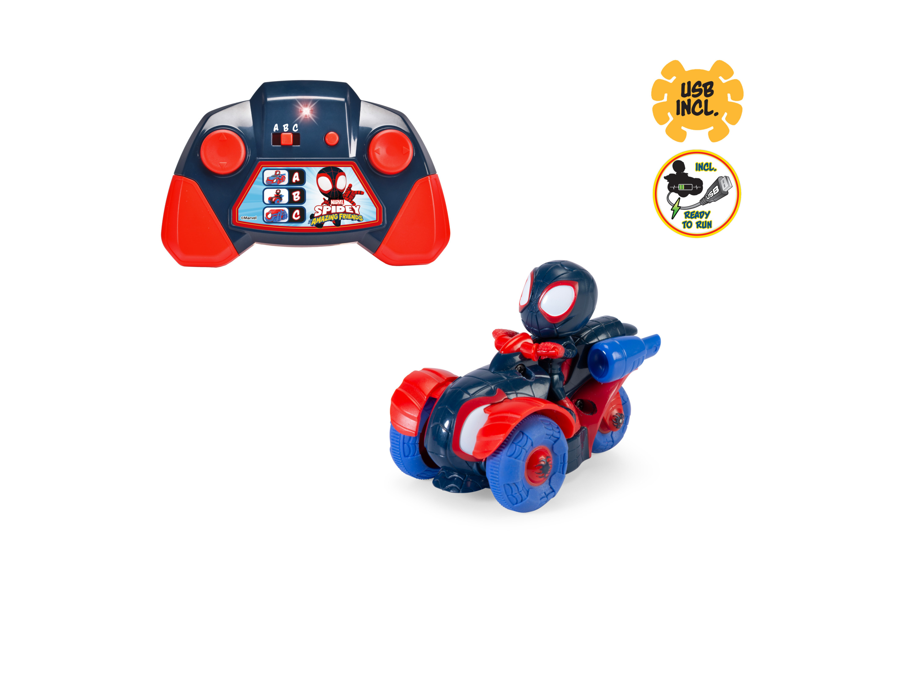 DICKIE Spidey Autíčko na diaľkové ovládanie (Miles Techno-Racer)