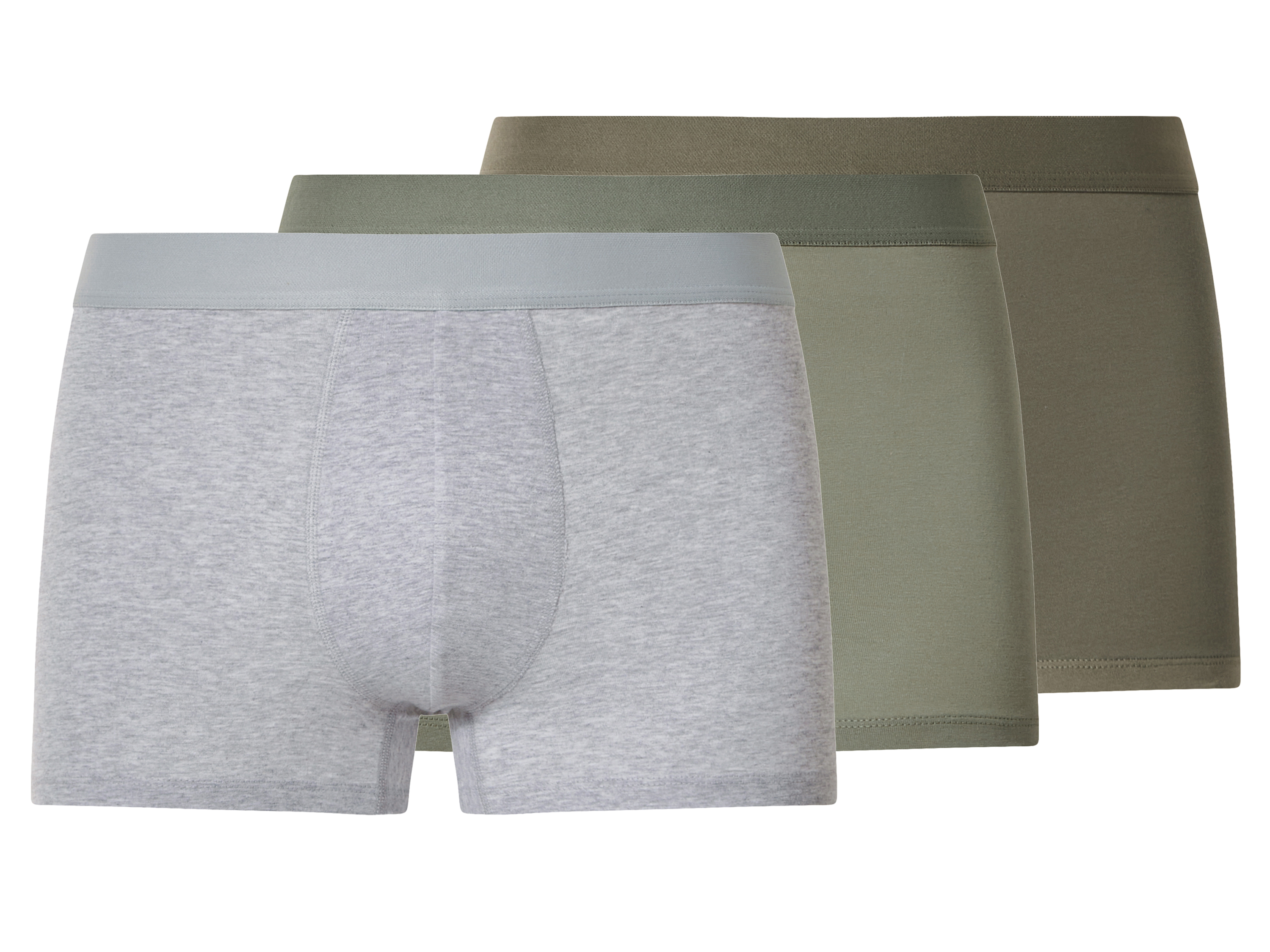 esmara Men Pánske boxerky, 3 kusy (zelená/sivá, 6/L)