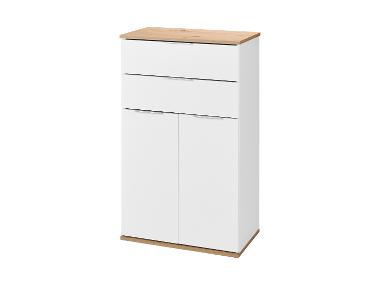 LIVARNO® Komoda, biela/dub artisan, 58 x 95 x 33 cm