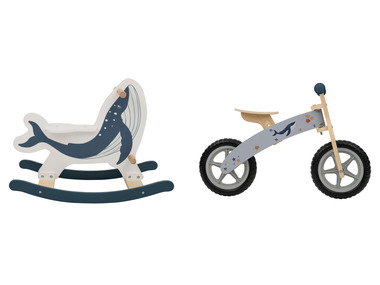 Playtive Drevené odrážadlo/hojdacia veľryba