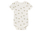 Biele body pre bábätká s krátkym rukávom a vzorom včiel.