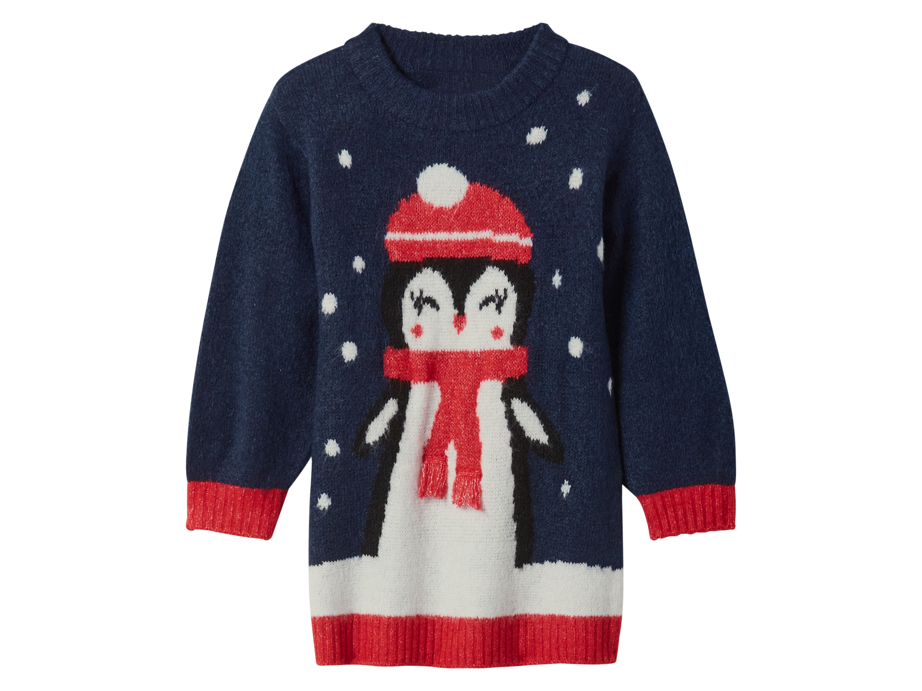 lupilu® Dievčenské úpletové šaty (navy modrá, 122/128)