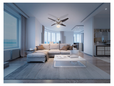 LIVARNO home Stropný ventilátor s LED svietidlom