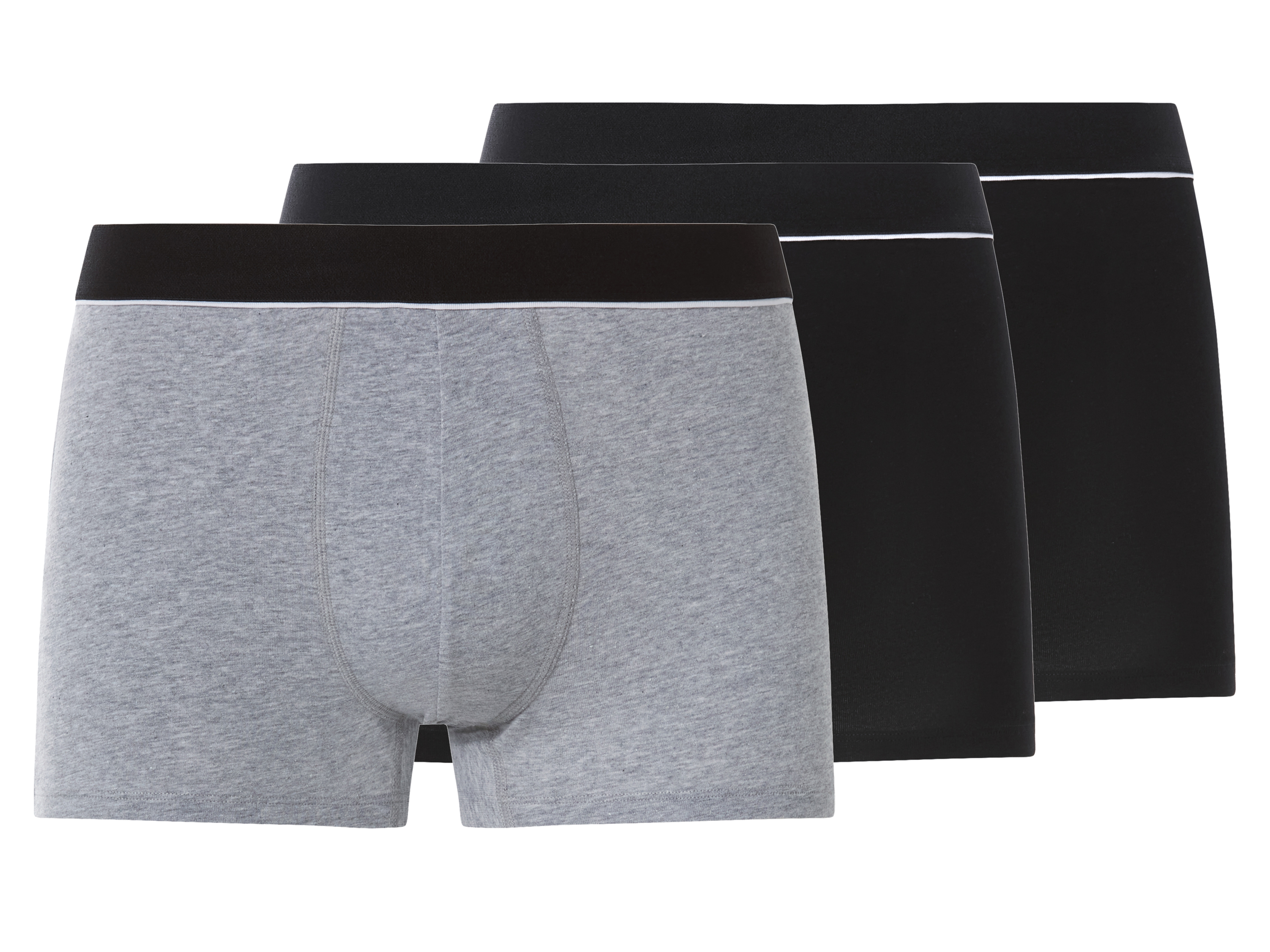 esmara Men Pánske boxerky, 3 kusy (čierna/sivá, 5/M)