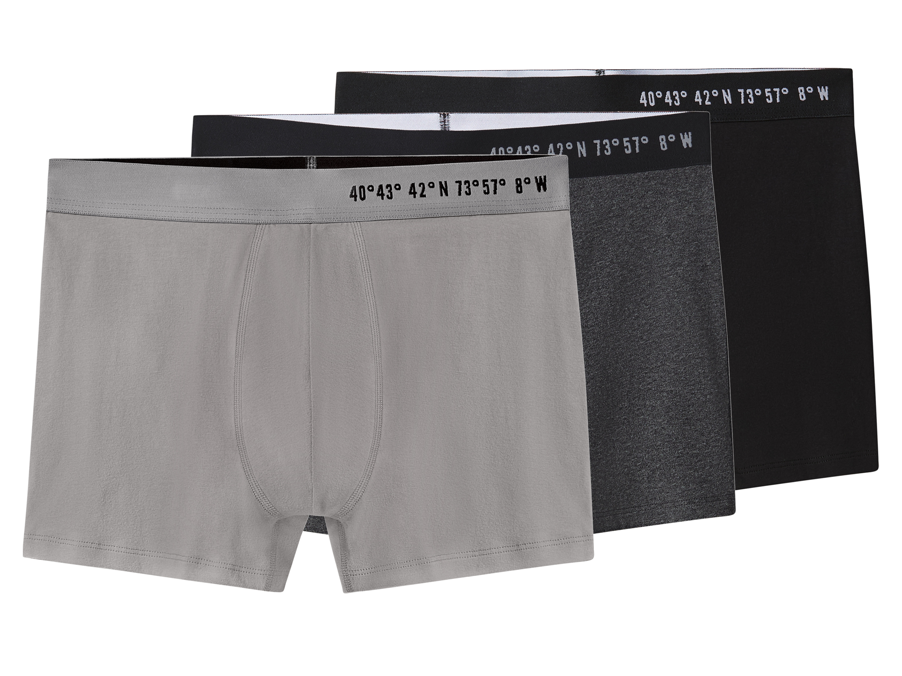 esmara Men Pánske boxerky, 3 kusy (čierna/sivá, 7/XL)