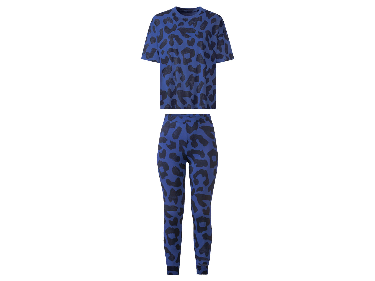 esmara® Dámske pyžamo (XS (32/34), leopardí vzor/modrá)