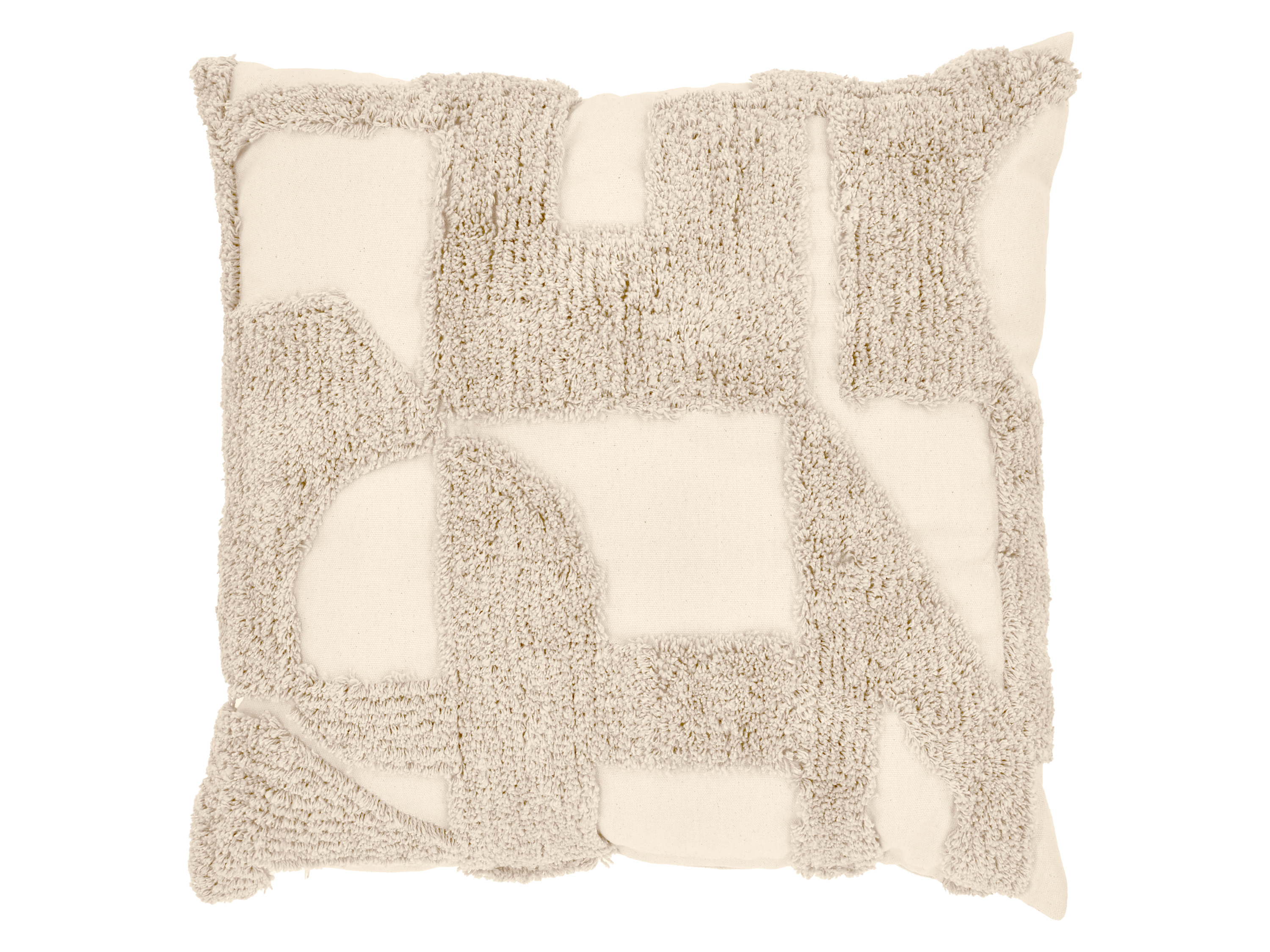 LIVARNO® Dekoratívny vankúš, 45 x 45 cm (geometrický vzor/béžová)