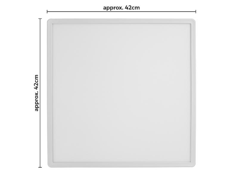 Biely štvorcový LED panel, cca 42 cm x 42 cm