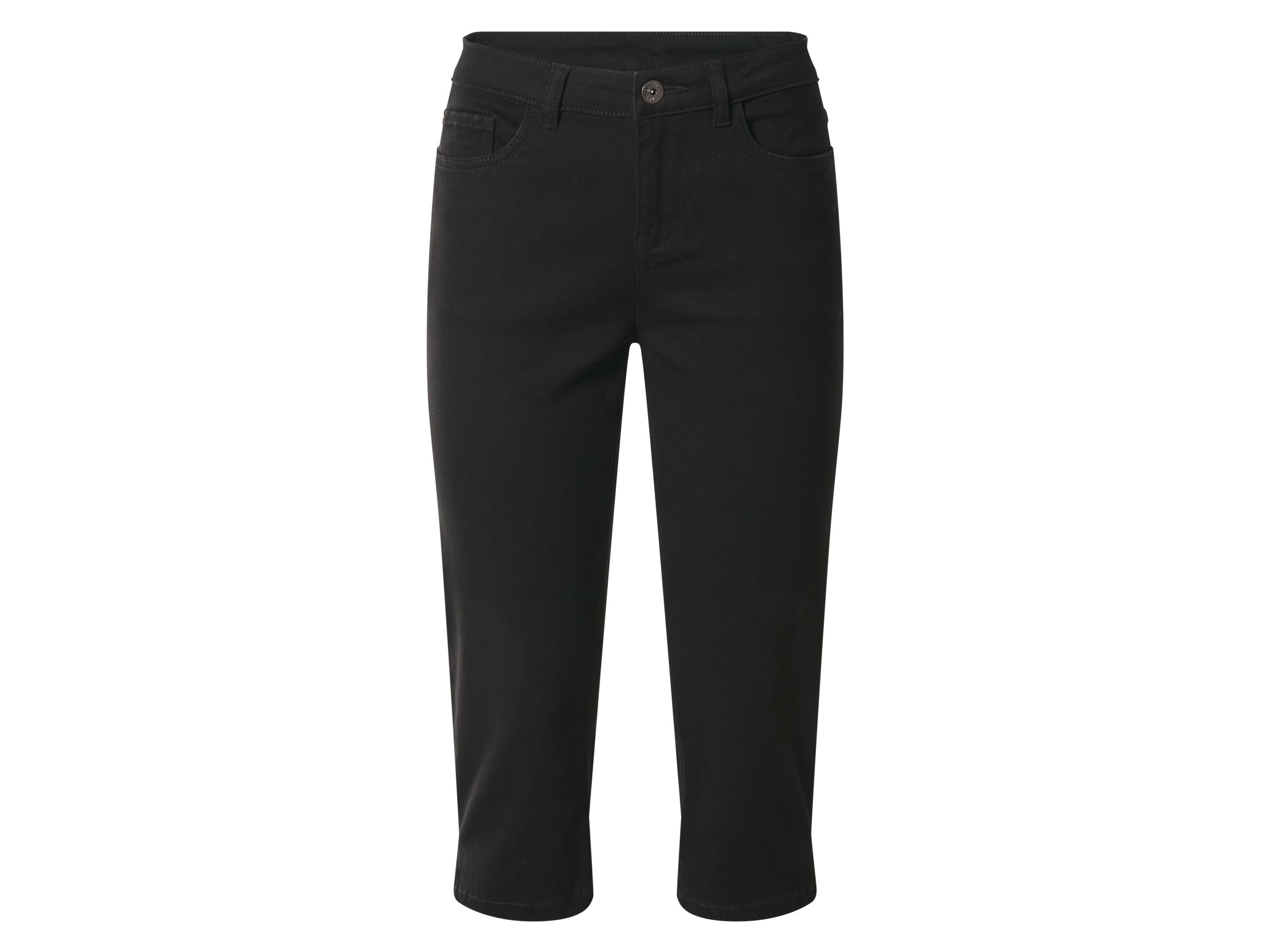 ESMARA® Dámske capri rifle (čierna, 34)