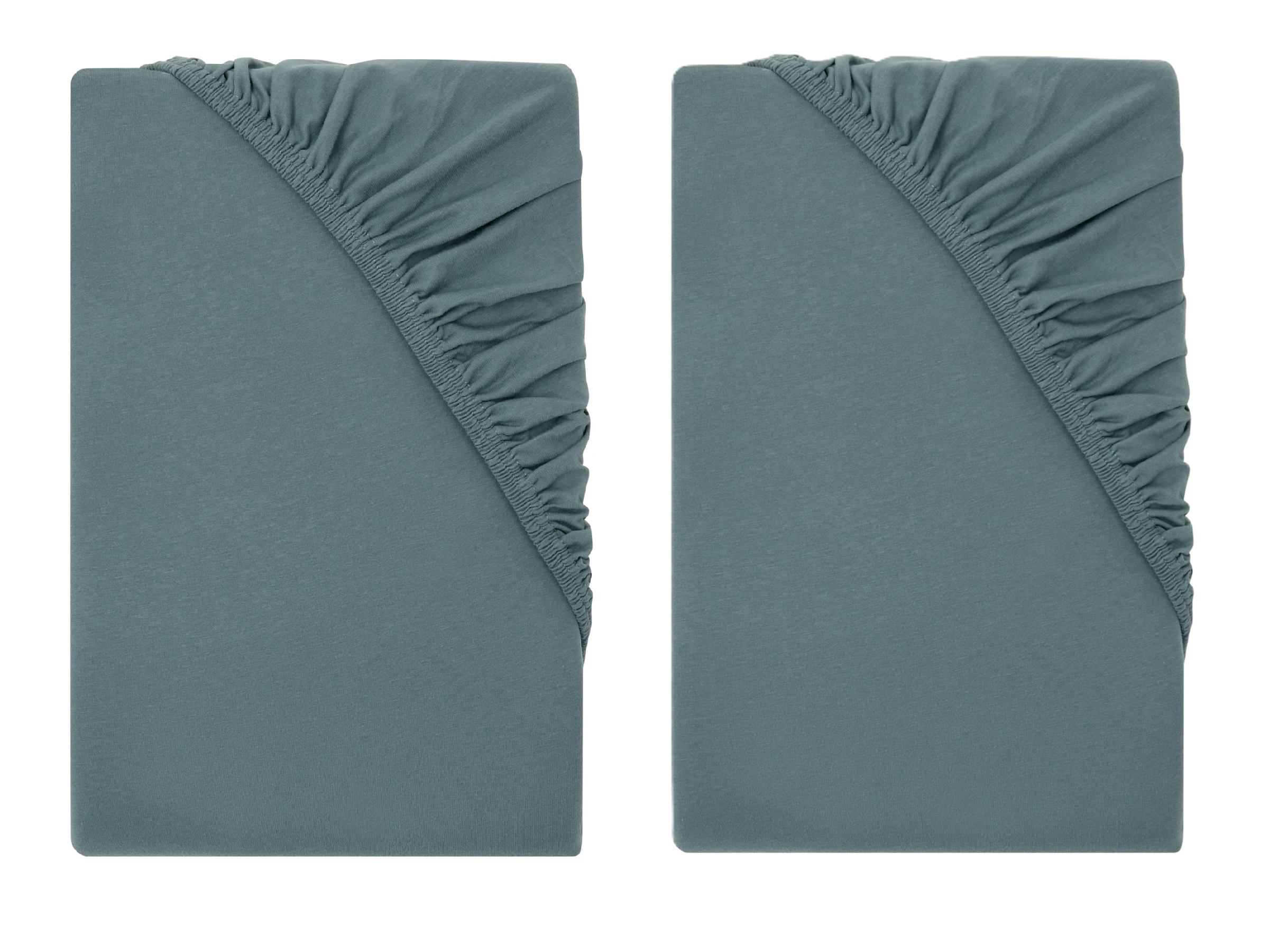 LIVARNO® Napínacia džersejová plachta, tyrkysová, 90 – 100 x 200 x 25 cm, 2 kusy