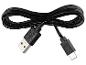 Čierny nabíjací kábel USB-A na USB-C, stočený