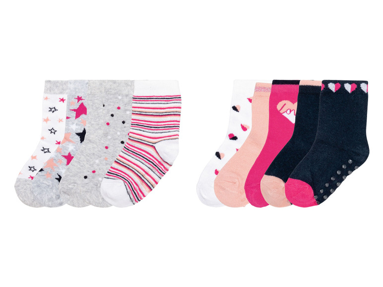 Prejsť na zobrazenie na celú obrazovku: lupilu Dievčenské ponožky s protišmykovými nopkami, 5 párov – obrázok 1
