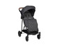 Čierny kočík Babycomfort s prešívanou výplňou.
