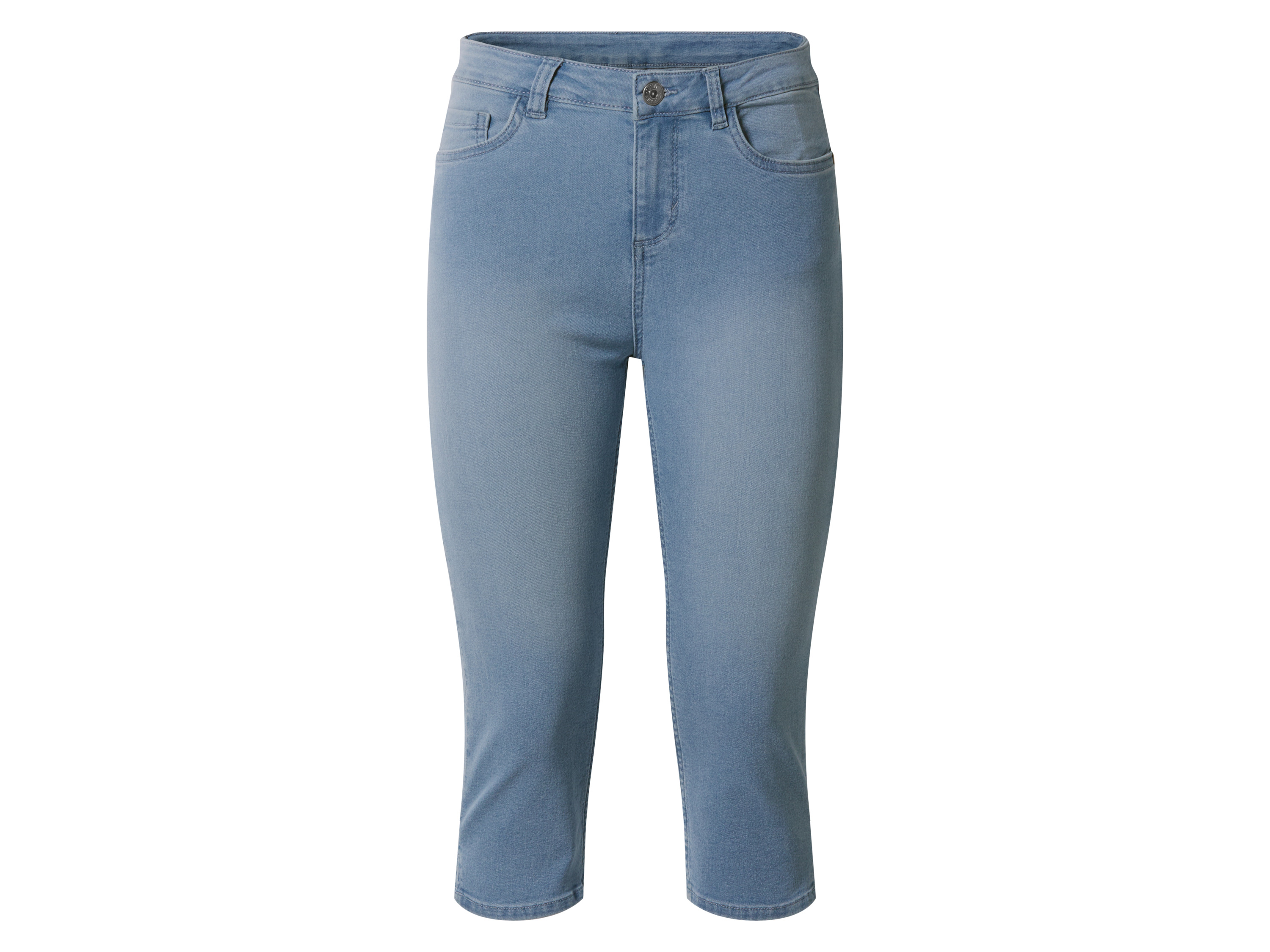 esmara® Dámske capri rifle (bledomodrá, 44)