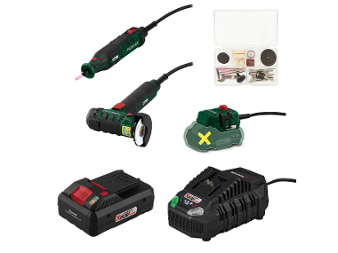 PARKSIDE® Aku modelárska súprava PMBSA 20-Li A1 + Smart akumulátor 20 V/4 Ah + Rýchlonabíjačka akumulátora 20 V/4,5 A