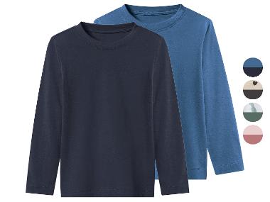 lupilu® Detské tričko s dlhým rukávom, 2 kusy